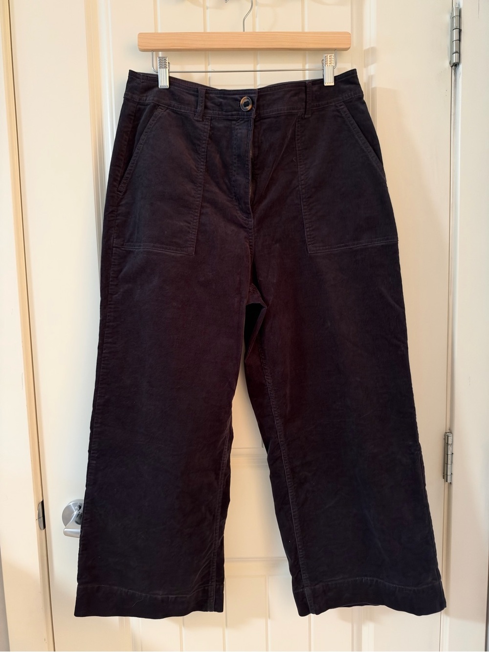 White Stuff Women's Wide-Leg Corduroy Pants - charcoal
